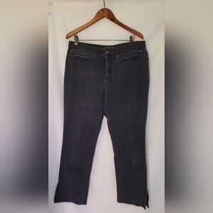 RALPH LAUREN JEANS CO. Women Size 14 Ankle Zip Black Denim Jeans